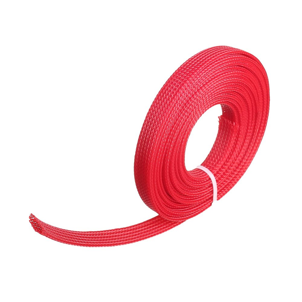 Bettomshin 9.84ft - 0.39 inch PET Expandable Braided Sleeve, Braided Cable Sleeve for Sleeving Protect and for USB Cable Power Cord Audio Video Cable - Protect Cat from Chewing Cords - Red