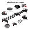 GVM 48"/120cm Motorized Camera Slider, APP Professional Carbon Fiber Dolly Rail Camera Slider, Motorized Time Lapse and Video Shot Follow Focus Shot and 120 Degree Panoramic Shooting view 2