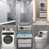 AWERQ Collapsible Shower Barrier and Retention System, Bathroom Bottom Seal Strip, Silicone Water Retaining Dam Strip, Splash Guard for Kitchen Bathroom Sink, Dry and Wet Separation Water Barrier view 3