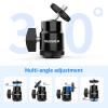 NEEWER Mini Ball Head with Cold Shoe & 1/4 Screw, 2 Pack, 360 Swivel 90 Tilt Ballhead Camera Mount Hot Shoe Adapter for Camera, Camcorder, Smartphone, LED Video Light, Microphone, Ring Light, ST17 view 4