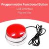 Programmable USB Macro Key Major Policy Decision Button Enter Game PC Switch Control Keyboard Customized Combination Button Silver Base view 2