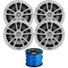 Infinity 6.5" Marine Speakers (Qty 4) 2 Pairs of OEM Replacement Speakers w/ Enrock 50ft Wire (White) 622MWB view 1