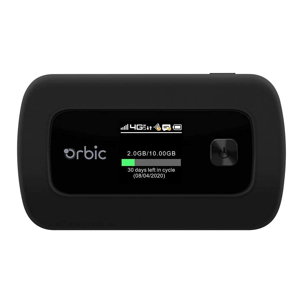 Orbic Speed Mobile Hotspot | 4G LTE |Connect up to 10 Wi-Fi Enabled Devices | Up to 12 hrs of Usage time |Up to 5 Days of Stand-by time | Great for Remote Workers (Renewed)