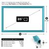 Turquoise Prismatic 85" Alloy Deco TV Frame - Compatible Only with Samsung The Frame TV and Pro TVs (Fits 2021-2025, LS03A, LS03B, LS03C, LS03D, LS03FA, LS03FW) view 4