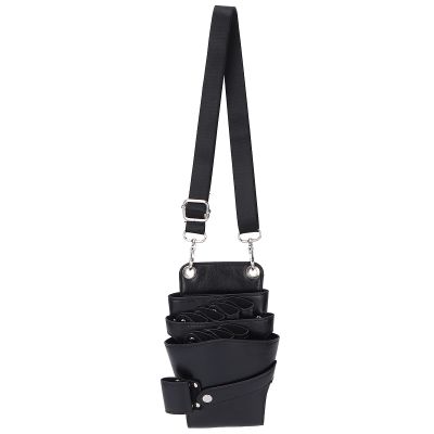 Scissor Pouch, Soft PU Leather Salon Barber Hairdressing Scissors Holster Hair Stylist Tools Holder Case Bag with Waist Shoulder Belt for Salon Home Use