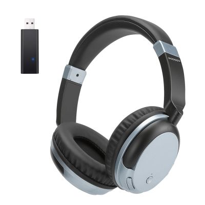 BAOBER Wireless Bluetooth Headphone Over Ear, Bluetooth Transmitter for TV,PC,3.5mm Audio Device, Wired and Wireless Headset (Blue)