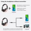 BAOBER Bluetooth Wireless Over Ear Light Weight Headphone with Low Latency USB Transmitter for TV,PC,3.5mm Audio Device, Stereo Wireless Headset Built-in Microphone for Cell Phone (Rose Gold) view 2