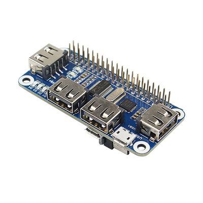 Rakstore 4 Ports USB HUB HAT for Raspberry Pi 4B/3B+/3B/2B/B+/A+/Zero/Zero W USB to UART for Serial Debugging Compatible with USB2.0/1.0