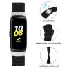 2-Pack Elastic Nylon Band Compatible with Samsung Galaxy Fit SM-R370, Stretchable Adjustable Breathable Bracelet Cotton Woven Replacement Strap for Galaxy Fit for Women (Grey Black) view 4