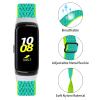 2-Pack Elastic Nylon Band Compatible with Samsung Galaxy Fit SM-R370, Stretchable Adjustable Breathable Bracelet Cotton Woven Replacement Strap for Galaxy Fit for Women (Purple YellowGreen) view 4
