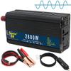 1500W 2400W 2800W 3500W Peak Auto Pure Sine Wave Inverter Power Inverter DC 12V 24V to 220V 230V 240V AC Car Converter Inverter with USB AC Sockets Car Adapter for Caravan/Truck (2800W,24V) view 1