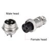 uxcell 2 Pairs Aviation Connector 16mm 3 Terminals 7A 400V GX16 Waterproof view 3