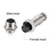 uxcell 2 Pairs Aviation Connector 12mm 5 Terminals 5A 300V GX12 Waterproof view 3