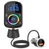 Bluetooth FM Transmitter for Car, Bluetooth para Carro/Audio Adapter with Dual Car Charger, Support Dual Display Digital Colorful Lights TF Card view 1