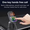 Bluetooth FM Transmitter for Car, Bluetooth para Carro/Audio Adapter with Dual Car Charger, Support Dual Display Digital Colorful Lights TF Card view 3