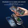Bluetooth FM Transmitter for Car, Bluetooth para Carro/Audio Adapter with Dual Car Charger, Support Dual Display Digital Colorful Lights TF Card view 4