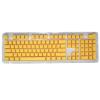108 PBT Keycap Set, Multi Color Optional Doubleshot Backlit Mechanical Keyboard Replacement Keycaps with Key Puller(Yellow) view 1