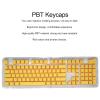 108 PBT Keycap Set, Multi Color Optional Doubleshot Backlit Mechanical Keyboard Replacement Keycaps with Key Puller(Yellow) view 2