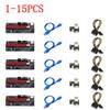 Connectors 1-15Pcs PCI-E pcie Riser 009 Express 1X 4X 8X 16x Extender PCI E USB Riser 009S Dual 6Pin Adapter Card SATA 15pin for BTC Miner - (US, Cable Length: 12 pcs, Color: 009S) view 2