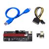 Connectors 1-15Pcs PCI-E pcie Riser 009 Express 1X 4X 8X 16x Extender PCI E USB Riser 009S Dual 6Pin Adapter Card SATA 15pin for BTC Miner - (US, Cable Length: 12 pcs, Color: 009S) view 4
