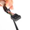 Connectors 3.5'' 2-USB 2.0 Port HUB HD Audio Output Floppy Drive Expansion Front Panel Digital Mobile Rack Expanding for Your PC - (US, Cable Length: 10x9.3x2.5cm) view 2