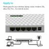 Connectors 5 Ports Gigabit Switch 10/100/1000Mbps Desktop Fast Ethernet Network Switch LAN RJ45 Ethernet Hub Shunt Adapter US/EU Plug - (US, Cable Length: 0.2m, Color: EU Standard) view 4
