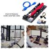 Connectors 60cm PCI-E pcie Riser 009 Express 1X to16x Extender PCI E USB Riser 009S GPU Dual Adapter Card for BTC Miner SATA 15Pin to 6Pin - (US, Color: Red) view 3