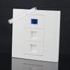 Connectors Wall Socket Plate 3 Ports Dual CAT6 Network LAN & SC Optical Fiber Port Panel Faceplate Outlet Connector Adapter 8686mm - (Cable Length: 20PCS) view 1