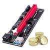 Connectors 1-15Pcs PCI-E pcie Riser 009 Express 1X 4X 8X 16x Extender PCI E USB Riser 009S Dual 6Pin Adapter Card SATA 15pin for BTC Miner - (US, Cable Length: 5 pcs, Color: 009S) view 3