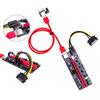 Connectors Newest VER009 USB 3.0 PCI-E Riser VER 009S Express 1X 4X 8X 16x Extender Riser Adapter Card SATA 15pin to 6 pin Power Cable - (CN, Color: Blue 60CM) view 3