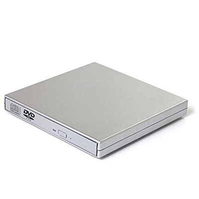 Connectors Universal USB Mobile Optical Drive Computer Recorder External Burner PC DVD Driver Writer for Laptop - (Color: Silver)