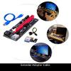 Connectors 1-5PCS USB 3.0 Pci-E Riser Ver 009S Express 1X 4X 8X 16X Extender Riser Adapter Card Sata 15Pin to 6 Pin Power Cable - (US, Cable Length: 60cm, Color: 3pcs Blue) view 2