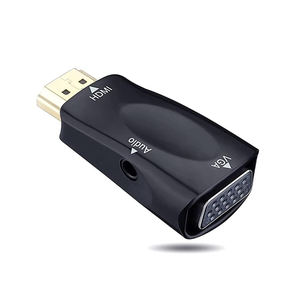 Connectors HDMI to VGA Adapter, Upgraded Version 1080P Gold-Plated HDMI Male to VGA Female Video Converter Adapter for PC TV Laptop Desktop