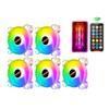 Connectors Coolmoon Computer Chassis Diamond PC Fan Adjust RGB Cooling Fan Silent Computer Cooler Cooling RGB Case Fans 120mm - (Color: C) view 4
