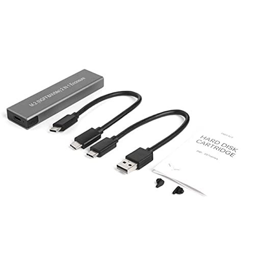 Connectors 2021 M.2 SSD Enclosure High Speed USB3.1 10Gbps M.2 NGFF SATA + NVME PCIE External Hard Drive Case for Windows iOS - (US, Color: Orange)