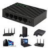 Connectors 1000Mbps Gigabit Mini 5-Port Desktop Switch Fast Ethernet Network Switch LAN Hub RJ45 Ethernet and Switching Hub Shunt - (US, Color: EU White) view 2