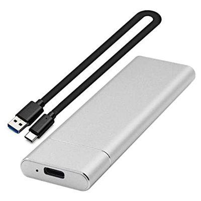 Connectors USB3.1 Type-C to M.2 NGFF B Key NVMe SSD 2280 Box Solid State Drive Housing Case 10Gbps High Speed Hard Drive Disk Enclosure - (CN, Color: 01)