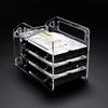 Connectors DIY Acrylic Hard Drive Bracket Transparent Hard Disk Shelf Desktop External HDD Storage Box Hard Disk Drives Case - (Color: C) view 3