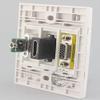 Connectors Wall Socket Plate 3 Ports One HDMI & One VGA & One 3.5mm Audio Jack Panel Faceplate Outlet Lots - (Cable Length: 10PCS) view 4