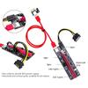 Connectors 60cm USB 3.0 Pci-E Riser Ver 009S Express 1X 4X 8X 16X Extender Riser Adapter Card Sata 15Pin to 6 Pin Power Cable Pcie Riser - (US, Cable Length: 0.6m, Color: Blue 3pcs) view 3
