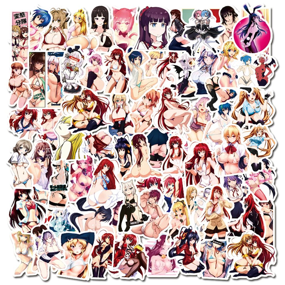 100pcs Anime Sexy Girl Stickers for Adults, Waterproof Sexy Lady Stickers Decals for Laptop Water Bottle Computer Bike Bumpe Skateboard Motorcycle Luggage
