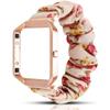 CHENPENG Compatible with Fitbit Blaze Bands for Women Men, Feminine Scrunchie Elastic Stretch Fabric Scrunchy Replacement Band Straps Breathable Woven Fabric Strap,F view 1