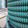 Valley Rope 9/16 x 100 ft.Double Braid-Yacht Braid Rope. Burgundy/Teal Herringbone view 2