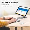 Anozer Tablet Stand,Adjustable Tablet Holder for Desk,Foldable for iPad Stand Dock Holder for iPad Air 5/4/Mini 6/Mini 5/10.2/Pro 12.9/Pro 11,Portable Monitor,Surface (4-13 inch)-Grey view 2