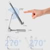 Anozer Tablet Stand,Adjustable Tablet Holder for Desk,Foldable for iPad Stand Dock Holder for iPad Air 5/4/Mini 6/Mini 5/10.2/Pro 12.9/Pro 11,Portable Monitor,Surface (4-13 inch)-Grey view 3