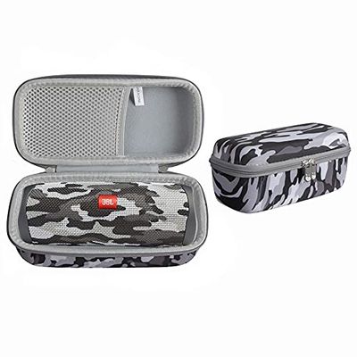 Hermitshell Hard Travel Case Fits JBL FLIP 5 / JBL FLIP 6 / JBL Flip 7 Waterproof Portable Bluetooth Speaker (Black Camouflage)