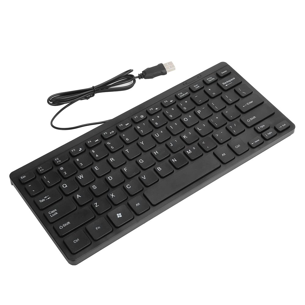 01 Mini Keyboard, Convenient Extra-Long Cable USB Keyboard USB Interface Strong Impact Resistance for Home for Office