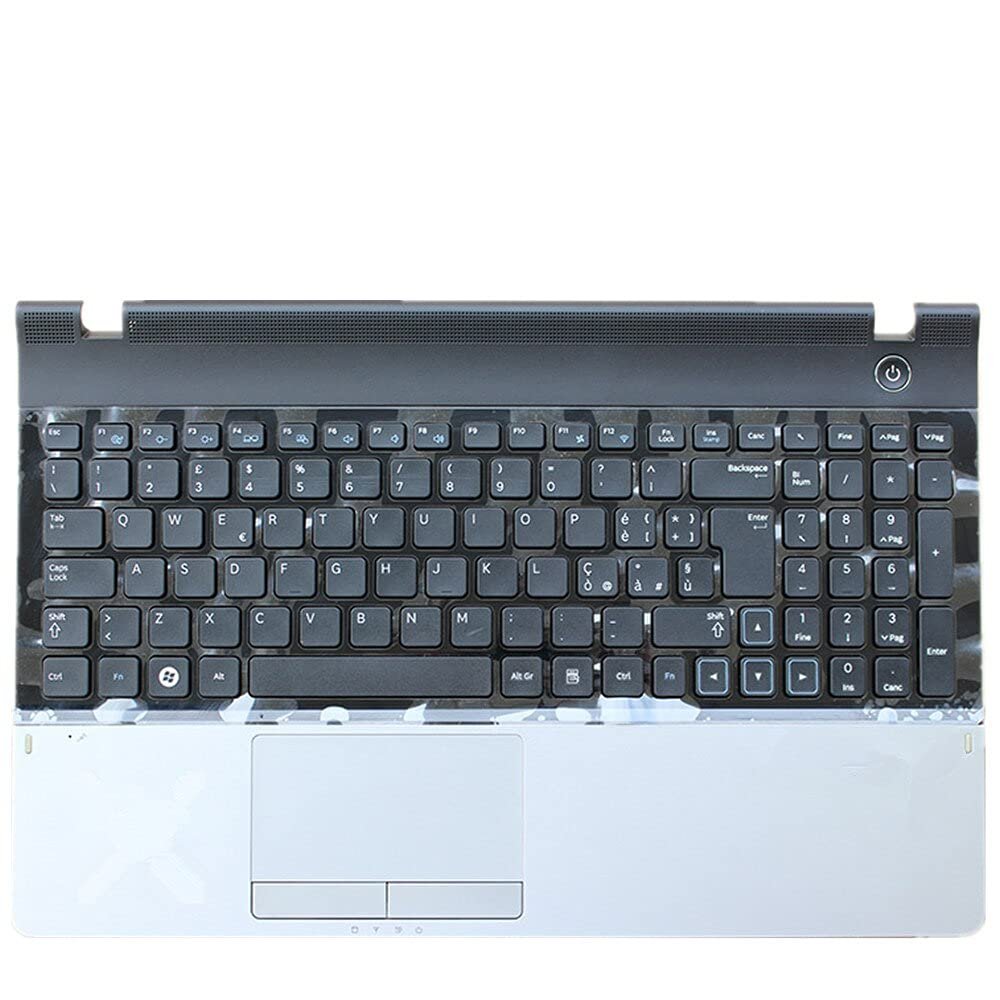 Replacement Laptop Upper Case Cover C Shell & Keyboard & Touchpad for Samsung NP300E5A Black US English Layout
