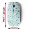 2.4G Wireless Mouse with Cute Pattern Design for All Laptops and Desktops with Nano Receiver - Christmas Santa view 2