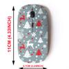 2.4G Wireless Mouse with Cute Pattern Design for All Laptops and Desktops with Nano Receiver - Christmas Texture Flat view 2